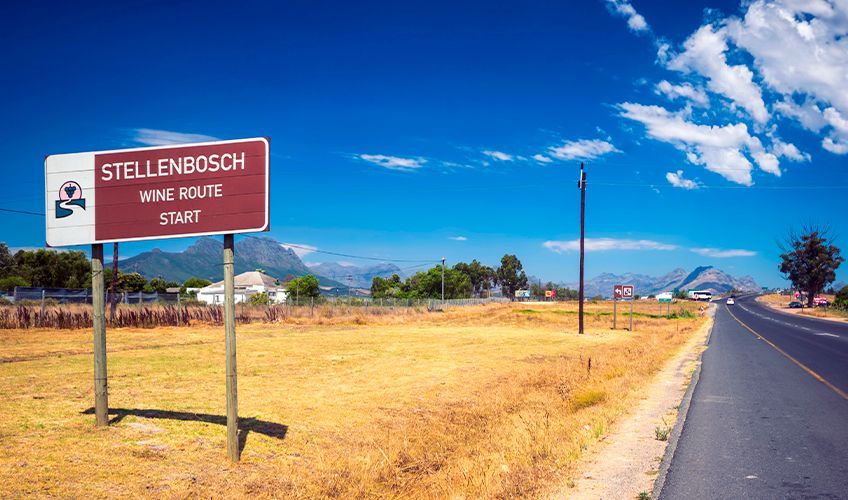 Stellenbosch sur la route des vins en Afrique du Sud