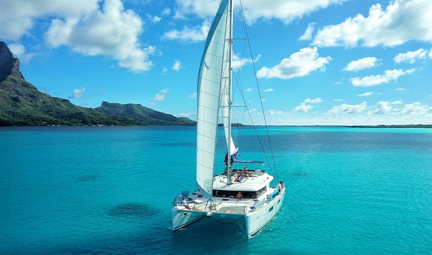 catamaran pour la croisire Bora Bora Dream en Polynsie