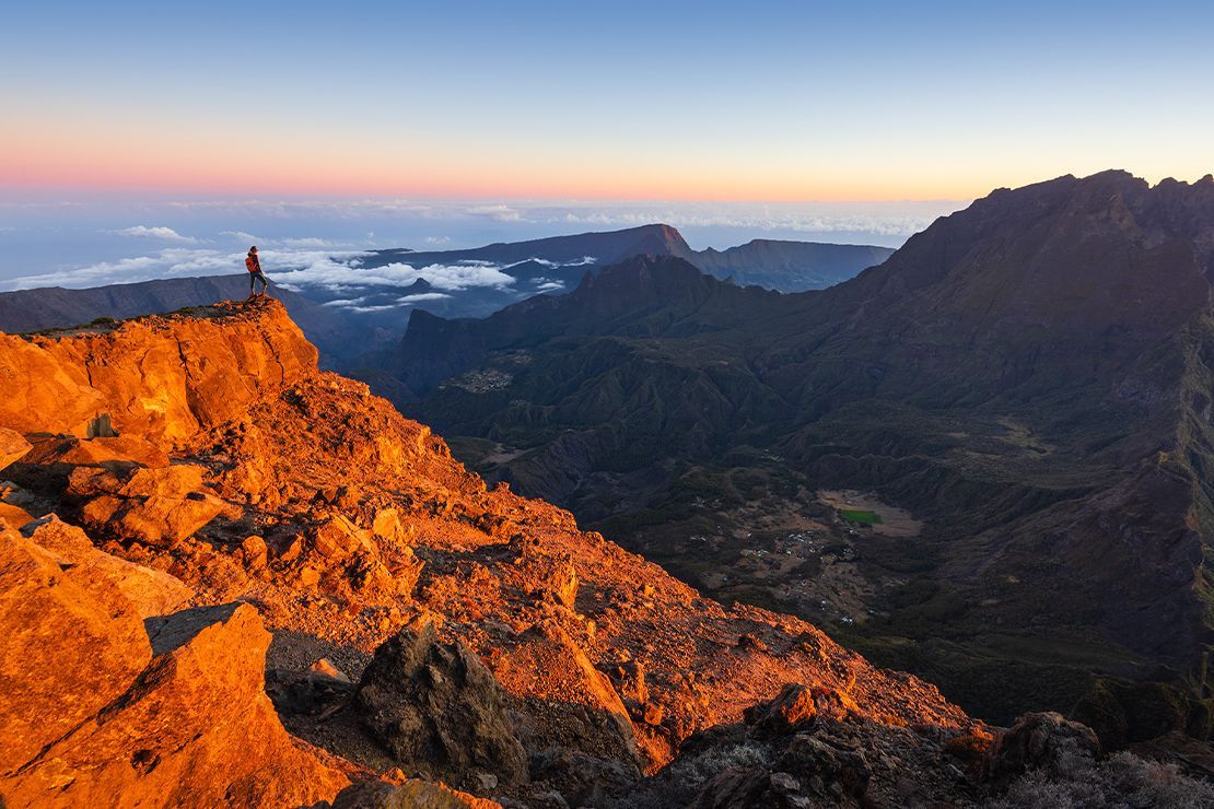 Point de vue après l'ascension du Grand Benare à la Réunion