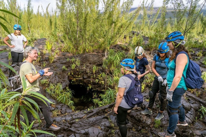 excursion tunnel de lave dans le sud de la réunion