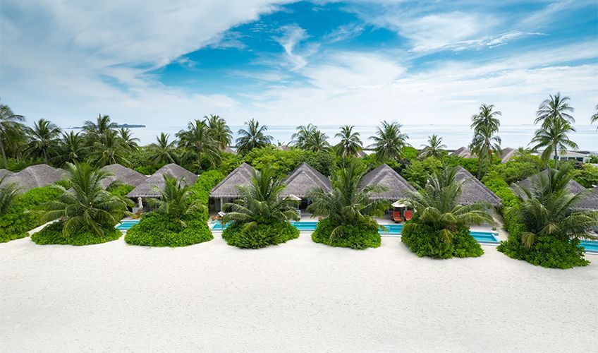 villas plage au Sun Siyam Iru Veli aux Maldives