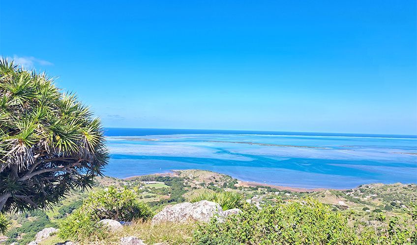 vue sur les couleurs du lagon de Rodrigues