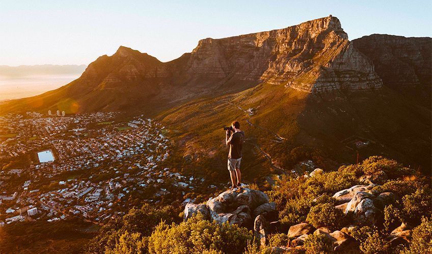 vue sur Table Mountain depuis Lions Head