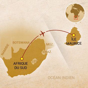 carte combine Afrique du Sud